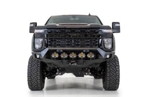 Chevrolet Silverado 2500 Bumper - Front - Addictive Desert Designs - Bomber HD - Hammer Black with Satin Black panels - `20-`27 Chevrolet Silverado 2500 Bumper - Front - Addictive Desert Designs - Bomber HD - Hammer Black with Satin Black panels - `20-`27